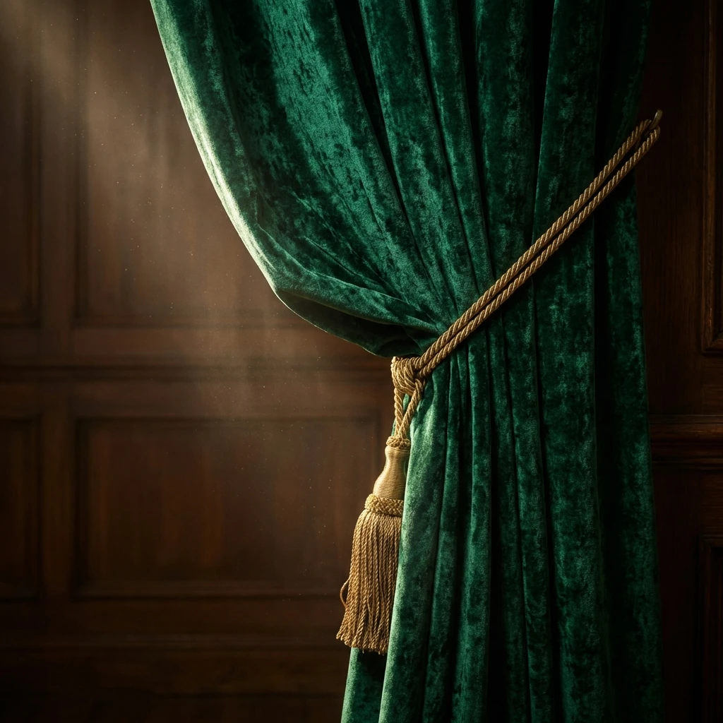 Rideaux en velours acoustique sur mesure pour manoir dans les Cantons-de-l'Est, Magog